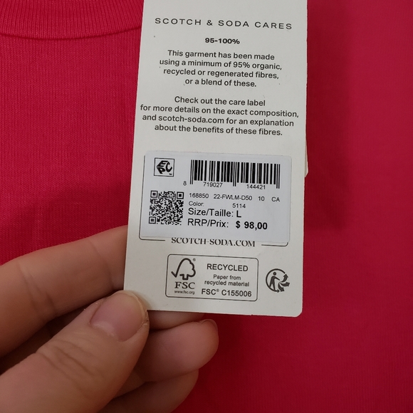 Scotch & Soda long sleeved organic cotton LG NEW with tags - Picture 2 of 3
